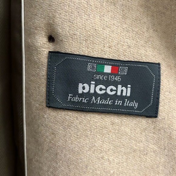 Mango Menteco Wool Blend Double Breasted Tailored Classic Tan Belted Coat - Picture 9 of 11